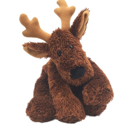 Hallmark COMET Reindeer Plush Toy 16” Stuffed Animal Tinsel Fur Bell On Neck New - Picture 2 of 5